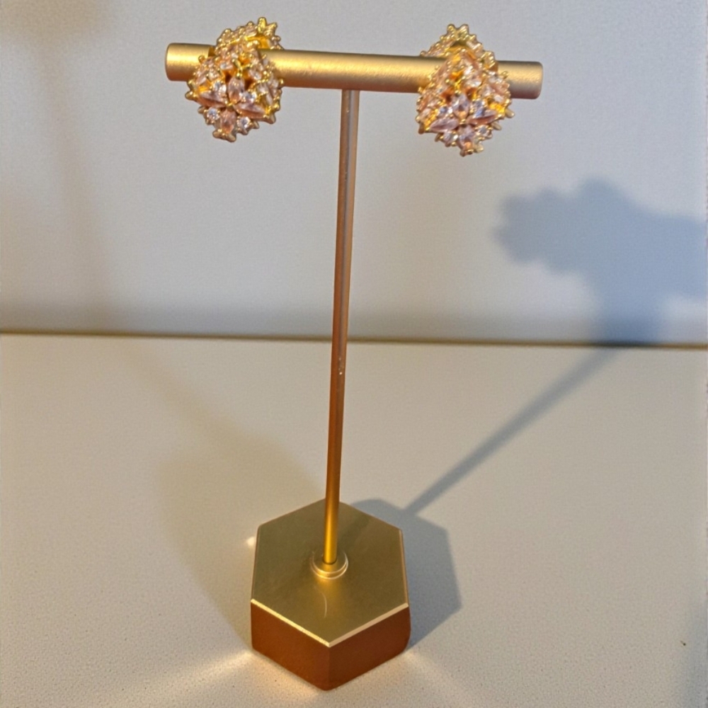 Nwt. Sassified Bputique Gold and  Cluster Earrings
